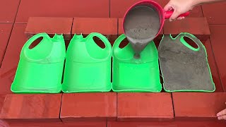 Creative Unique Tree Pot From Cement and Old Plastic Bottle