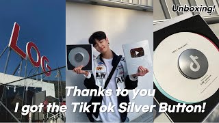 ✨유튜브&틱톡 실버버튼 언박싱!✨ l Thanks to you l I got the TikTok Silver Button!🙏🏻
