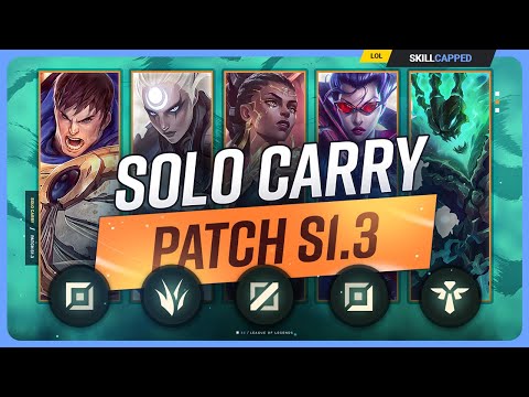 The NEW BEST SOLO CARRY CHAMPIONS on PATCH 25.S1.3 - League of Legends