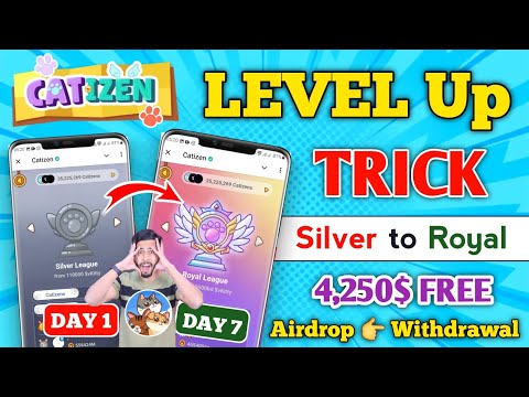 Catizen level up Trick, catizen airdrop level up, catizen withdrawal, catizen level up kaise kare