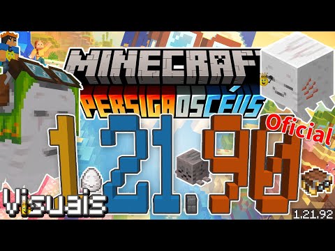 ⭐Tudo Chegou Minecraft 1.21.90 Oficial❕ Ghast Feliz👻, Visuais Vibrantes🌈 | Persiga os Céus☁