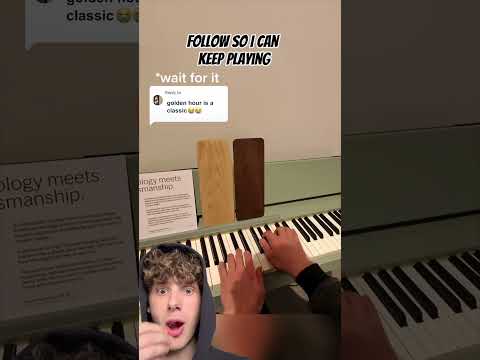 this is insane. this song is called ‘Golden Hour’ (insta: @ssilverpiano) #goldenhour #jvke #piano