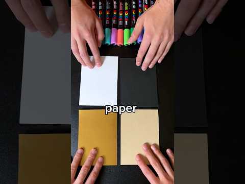 1 Drawing, But 4 types of paper… (#shorts)