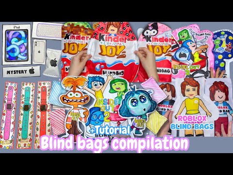 🩷Paper diy🩷2024 blind bags opening compilation!+TUTORIAL💅✨|ASMR