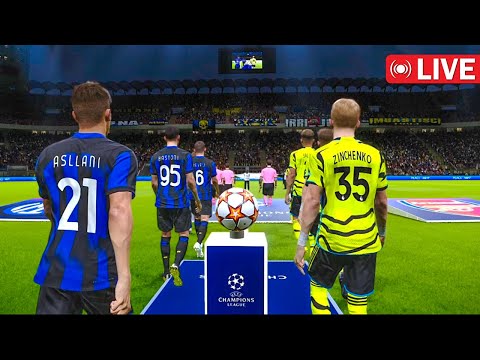 🔴LIVE:  - INTER MILAN vs ARSENAL | UEFA Champions League 24/25 | Full Match | PES  Streaming PC