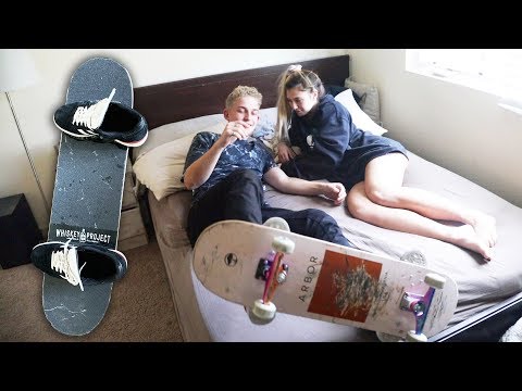 I Spent 24 Hours With a Skateboard Glued to my Feet!