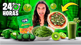 DESAFIO 24 hs : Comendo apenas comida VERDE *Os balões decidem
