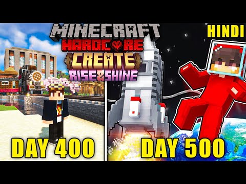 I Survive 500 Days in Create Mod Minecraft Hardcore (HINDI)