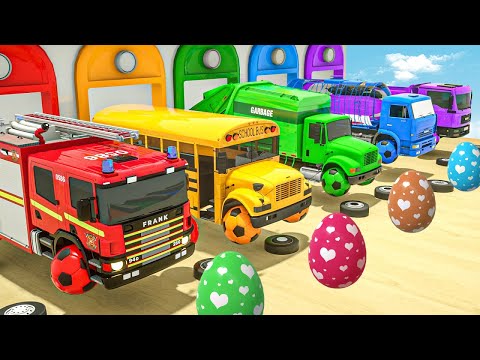 🎄We Wish You A Merry Christmas, Baby Bath Song - Surprise Eggs With Colorful Cars | Nursery Rhymes