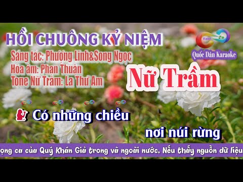 Karaoke Hồi Chuông Kỷ Niệm | Bolero | Tone Nữ Trầm (Am,Tp:80) | Quốc Dân Karaoke