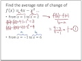 Exploring Average Rate of Change in Functions