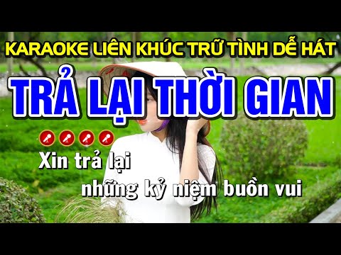 ➤ TRẢ LẠI THỜI GIAN Karaoke Nhạc Sống Tone Nam | Bến Tình Karaoke