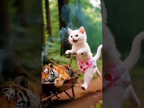 He Killed a Tiger to Save His Dad, Now He's in Jail...#catvideos #mewmew #shorts