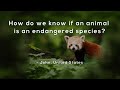 Endangered Species Tracking and Conservation