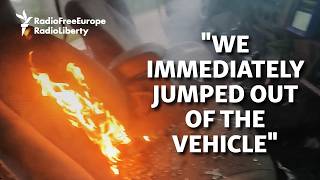 YouTube video thumbnail:  Ukrainian Ground Drones Run Supplies, Evacuate Wounded Under Russian Fire