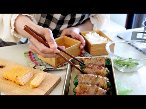 【お弁当作り】「ピーマンうますぎ」と言ってくれた！丸ごとピーマンのチーズ肉巻きbento＃806