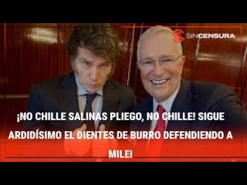 ¡NO, NO CHILLE #SALINASPLIEGO, NO CHILLE! Sigue ardidísimo el #DientesdeBurro defendiendo a #Milei