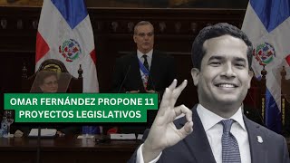 OMAR FERNANDEZ PROPONE 11 PROYECTOS LEGISLATIVOS
