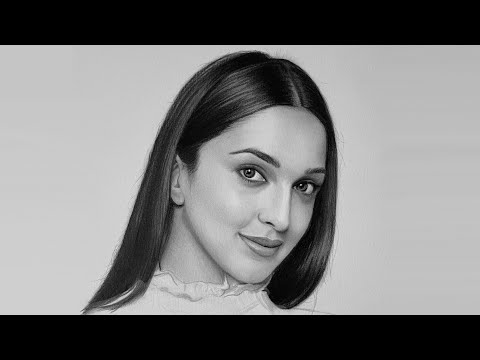 A Realistic Pencil Drawing time lapse - Kiara Advani