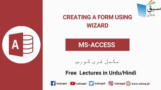 Creating a Form using Wizard