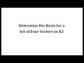 Understanding Vector Spaces and Basis