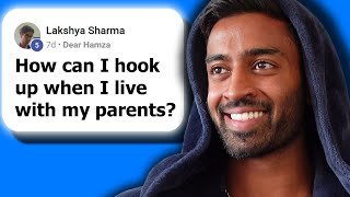 Where did Hamza fck girls when he was home