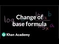 Understanding the Change of Base Formula