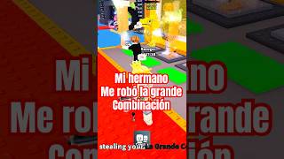 Ahora mi hermano me robó la grande combinación😡 le diré a mi mamá #roblox #stealabrainrot