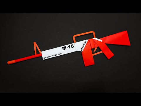 How to Make Paper Gun M16 A4 | Easy Paper Gun Ideas M16A4 | Paper craft Origami Gun paper weapon