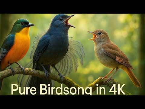 🎧 Rare Birds Singing in the Forest | 4K Birdsong for Relaxation, Focus & Sleep – No Music