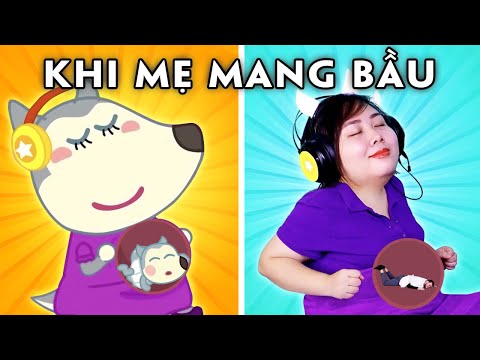 Khi Mẹ Mang Bầu, Mẹ Thật Ngầu | Bắt Chước Hoạt Hình WOLFOO Cực Hề