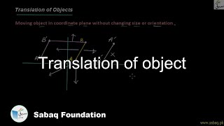 Translation of object