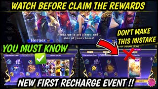 DON'T MISS THIS!! FREE EPIC SKIN + SPECIAL 100 DIAMONDS 💎 FIRST RECHARGE GIFT EVENT 2025! - MLBB