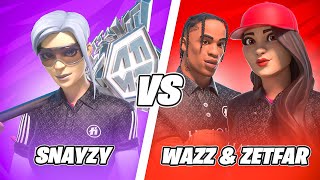EST-CE QUE SNAYZY PEUT 1 VS 2 ZETFAR et WAZZ sur FORTNITE 😂