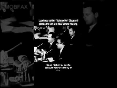 Lucchese soldier “Johnny Dio” Dioguardi pleads the 5th (1957)