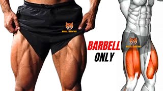 LEGS WORKOUT WITH BARBELL ONLY AT HOME OR AT GYM