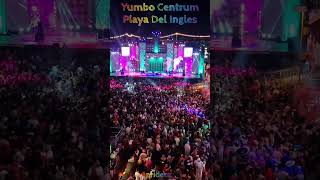 🌈 Massive Crowd at Yumbo Center Gran Canaria | Playa del Inglés Nightlife Vibes 🎉