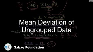 Mean Deviation of Ungrouped Data