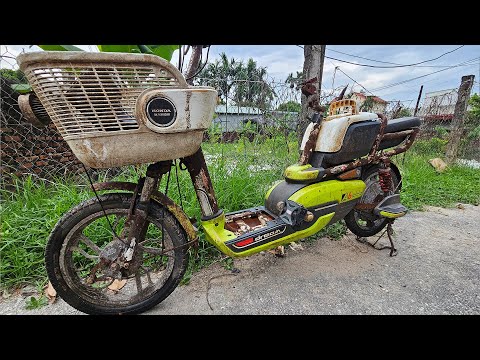 Restoration Rotten Electric Bikes from Scrapyards | Rebuild forgotten E bike in junkyard