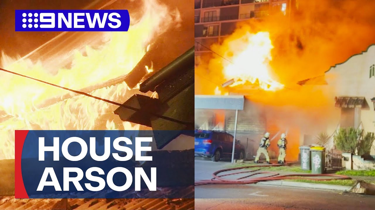 Arrest over suspected arson attack destroying Brisbane home | 9 News Australia