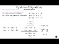 Solving Systems of Equations with Three Variables