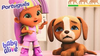 Ah, não! Gordon está DOENTE! 🦴🐶 Vídeos para bebés 🍼 Baby Alive em Português ✨ Desenhos animados