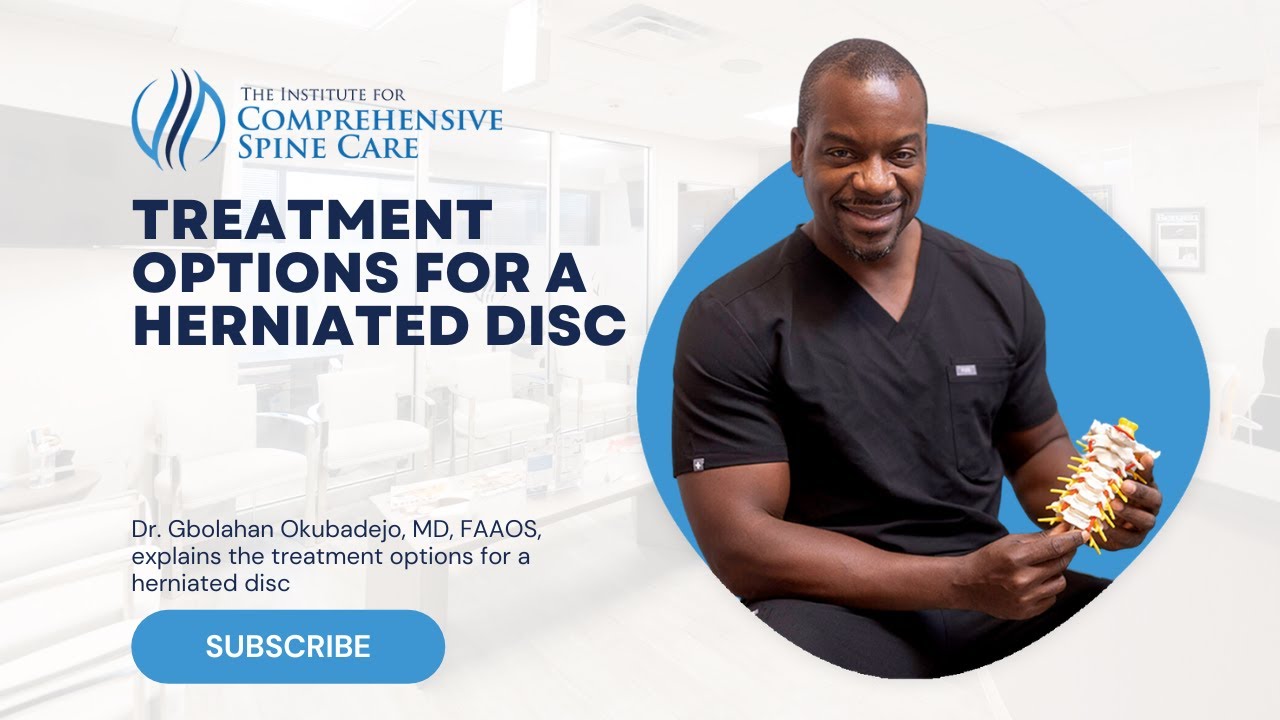 Doctor discussing herniated disc treatment options.
