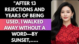 "After 13 Rejections and Years of Being Used, I Walked Away Without a Word—By Sunset,.....