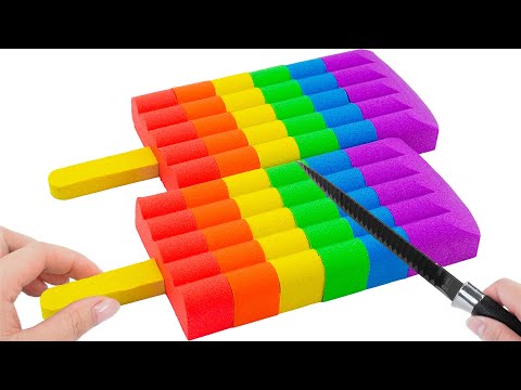 Satisfying Video | How To Make Kinetic Sand Rainbow Double Ice Cream Cutting ASMR | Yo Yo Candy