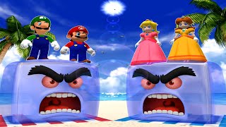 Mario Party 4 Minigames - Mario Vs Luigi Vs Peach Vs Daisy (Master Difficulty)