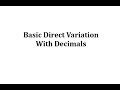 Understanding Direct and Inverse Variation