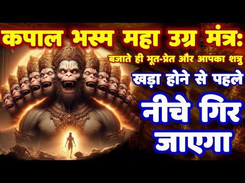 ग्यारह मुखी हनुमान कपाल भस्म महा उग्र शत्रु मारण मंत्र: भूत प्रेत, तंत्र नाशक | Hanuman Mantra