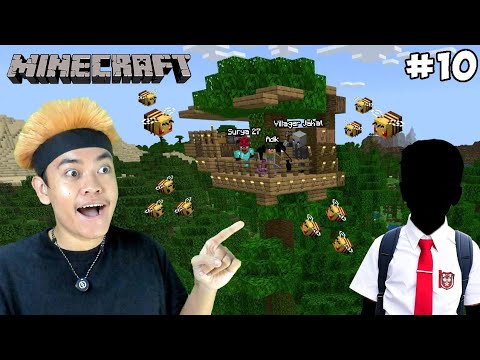 AKU & ADIKKU BIKIN RUMAH POHON BERTAHAN DARI SERANGAN LEBAH!! MINECRAFT