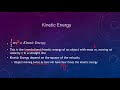 Work and Energy Concepts